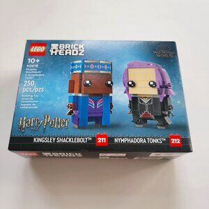 LEGO Harry Potter Kingsley Shacklebolt & Nymphadora Tonks Brickheadz 40618, new